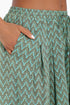 Wide leg pants in printed cotton gauze with pockets